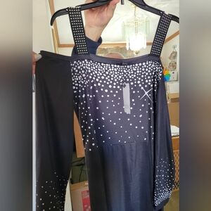 Off The Shouldwr Black and White Polka Dot Dress